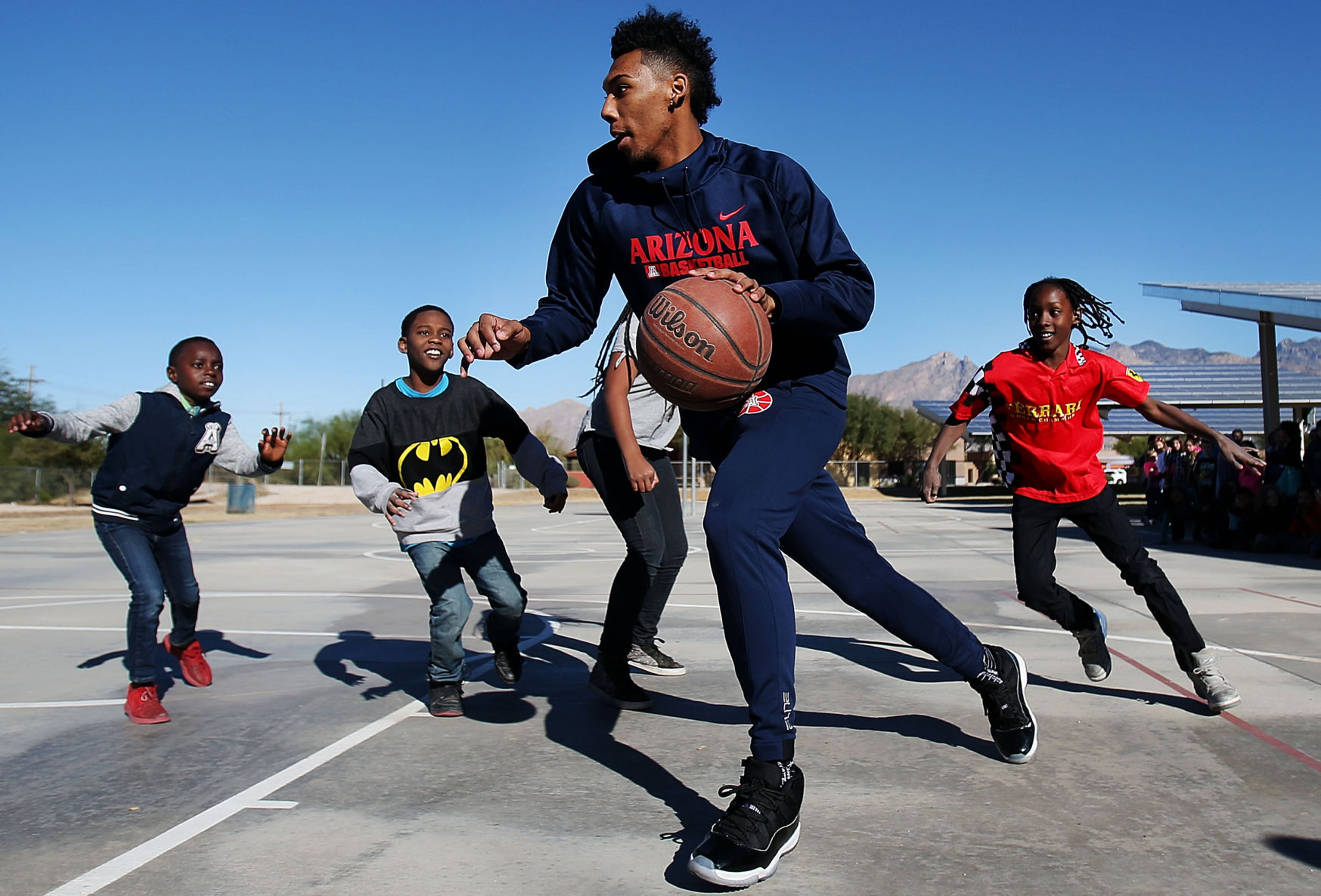 Allonzo Trier visits Davidson Elementary